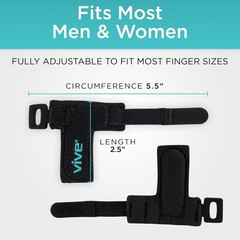 Trigger Finger Splint, Black, Adjustable, Aluminum Brace, Neoprene, 1 Pack
