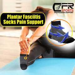 Copper Sleeve Compression Socks Plantar Fasciitis Foot Arch Ankle Support Brace