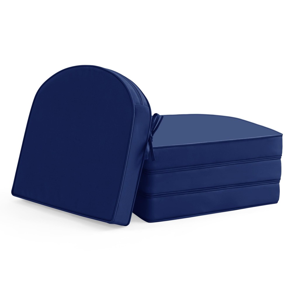 Summsun Outdoor Chair Cushions Set of 4: Waterproof 17x16x2 Inch-4p, Navy