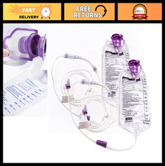 2 Pack 1200ML Disposable Enteral Feeding Bags with Slip Tip Connector – Health C