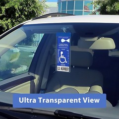 4 Pack Handicap Parking Permit Holder Placard Protector Hanger Sleeve Card Hang
