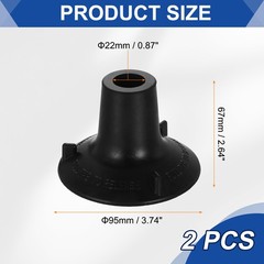 2Pcs 7/8″ ID Replacement Feet for Shower Chair Bath Seat Black