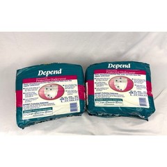 Lot of 2 Depend 20 Disposable Protective Underwear Adult Incontinence 1990s VTG