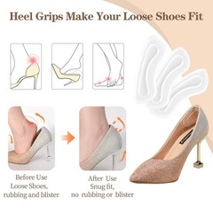 EACOZY Heel Grips, Clear Shoe Inserts, around 3.15 Inch,