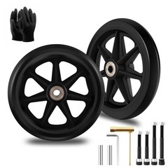 2Pcs 6 Inch Replacement Wheelchair Wheels for Walkers – Environmentally Friendly