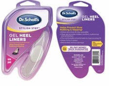 4 Pack Dr. Scholl’s Stylish Step Gel Heel Liners Prevent Blisters Free Ship