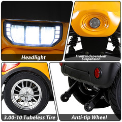 800W 4-Wheel Power Mobility Scooter Heavy Duty All-Terrain Electric Scooter