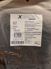 Copper Fit X Back – Support Brace – Black Face MESH: 100% Polyester / Back: 100%