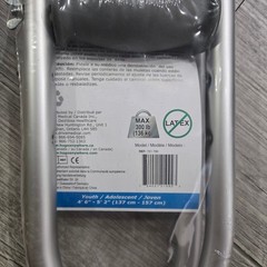 Hugo Comfort Max Crutches Youth Size Silver Adjustable Aluminum 721-790 New