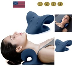 Portable Neck and Shoulder Relaxer for Daily Pain Relief & Recovery, Dark Blue