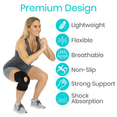 Vive Hinged Knee Brace – Relieves ACL, MCL, Meniscus Tear – Lightweight, Comfort