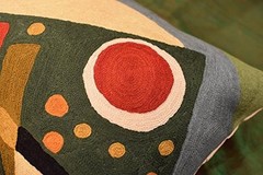 Lumbar Kandinsky Pillow Cover | Green Abstract Pillows | Modern Chair Cushion…