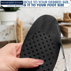 4-Layer Height Increase Insoles for Men & Women, 1.2-3.54 in 4-Layer, Black