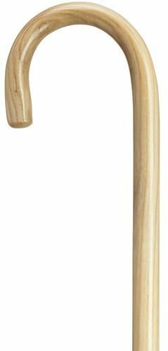 Made in USA Natural Finish 42″ Long Crook Handle Walking Cane for Extra Tall Men
