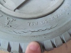 Rascal 600 mobility scooter parts: 2 main drive wheels dry-rot
