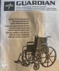 Medline K4 Basic Lightweight Wheelchair |Black|Up to 300 lb Capacity | 16” Seat