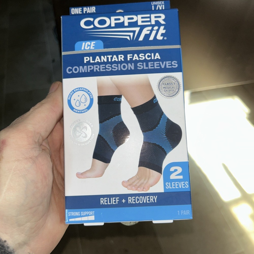 Copper Fit Health Unisex Arch Relief Plus Built-In Orthotic Support L/XL