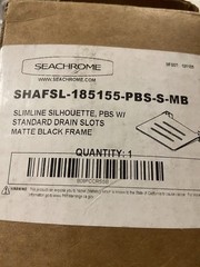 Seachrome Slimline 19” Wall Mounted, Folding Shower Seat SHAFSL-185155-PBS-S-MB
