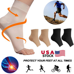 4× Ankle Brace Compression Sleeve Support Socks Foot Fasciitis Pain Relief USA