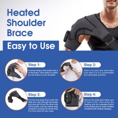 Electric Cordless Heating Vibration Pad Joint Knee Massager Shoulder Brace Wrap