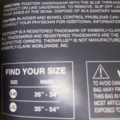 Thera Plus Men’s L/XL Maximum Absorbency Disposable Underwear 🔵 Lot of 2- New