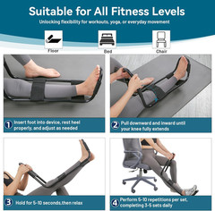 Hamstring Stretcher, Knee Extension Device, Lower Back, Hip & Calf Stretching