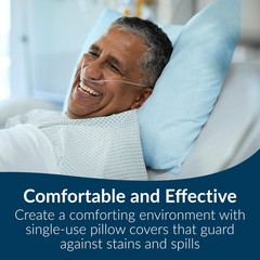 Tidi Blue Disposable Pillowcases Soft Gentle Absorbent 100 Pack 21X30 Inches