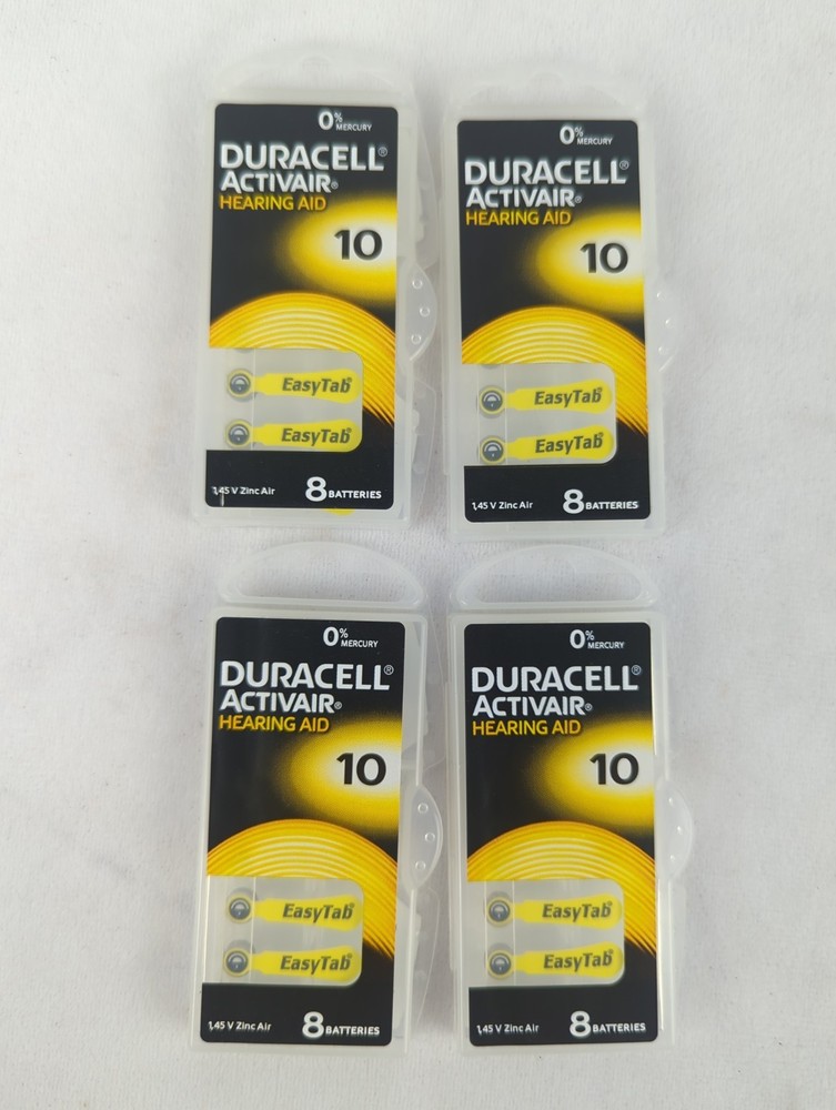 Lot Of 4 Duracell Activair 312 Hearing Aid Batteries 8ct Each Exp. 12/27