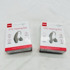 (2) Authentic RCA OTC Hearing Aids RSH05GY Gray Left / Right Brand New Sealed