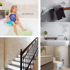 40/50cm Stainless Steel Bathroom Grab Bar Anti Slip Shower Safety Handle Rail
