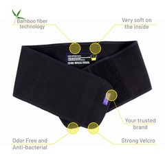 Everyday Medical Broken Rib Brace for Men & Small/Medium (Pack of 1), Black