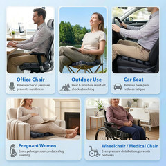 Inflatable Seat Cushion, Pressure Relief Airplane Seat Cushion for Long Flights