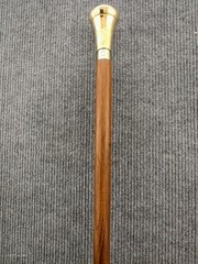 Brass Antique Designer Ball Head Handle Wooden Vintage Walking Cane Style Stick