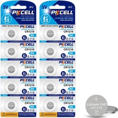 PKCELL 10 Pack CR1216 Watch Battery 3V Lithium 10 Count (Pack of 1)