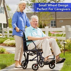 Transport Chair 19 Steel Metallic Blue Foldin