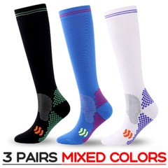 Knee High Compression Solid Tube Soccer Football Sport Socks for Kid Youth Adult