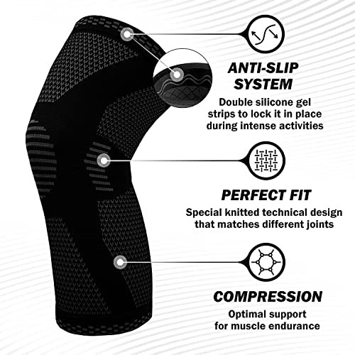 POWERLIX KNEE COMPRESSION SLEEVE (PAIR) – BEST KNEE BRACE FOR KNEE PAIN