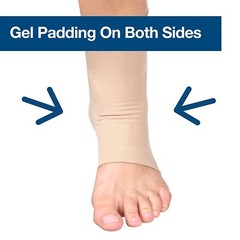 ZenToes Ankle Bone Protection Socks Sleeves Gel Pads 1 Pair for Boots, Skates