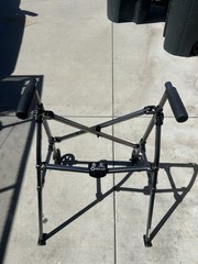 Able Life Collapsible Adjustable Walker 2 Wheels Silver Black Aluminum Adult
