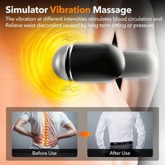 Smooth Spine Triple Fusion Back Massager with Heat – Sciatica Pain Relief & S…