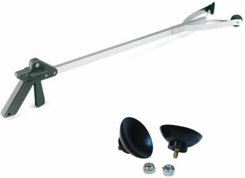 EZ Reacher 32″ Pick Up Tool with Pair of Rubber Gripper Cups (Bundle – 2 Items)
