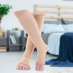 Compression Socks with Zipper for Women Men, 15-20mmHg Open Toe Support for…