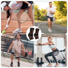Copper Ankle Brace Support Compression Sleeve Socks Foot Fasciitis Pain Relief