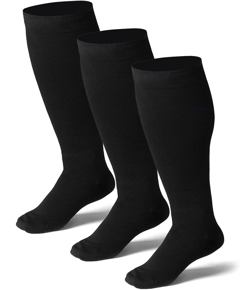Plus Size Compression Socks Calf Sleeve Men Women Extra Wide 15-20mmHg S-3XL 4XL