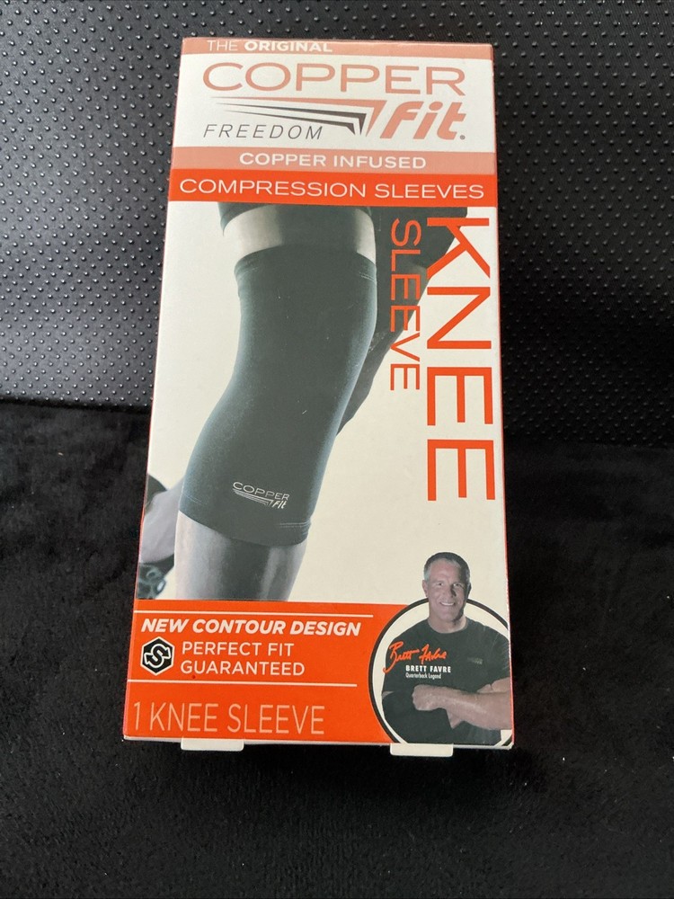 Copper Fit CF2KNLG6 Knee Compression Sleeve – Black