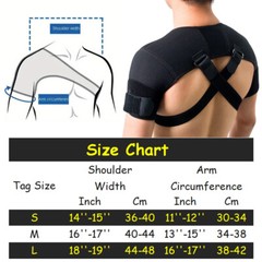 Double Shoulder Brace Torn Rotator Cuff Adjustable Support Sleeve Pain Relief
