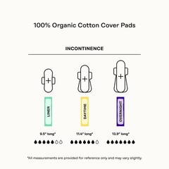 100% Organic Cotton Cover Cooling Herbal Infusion Incontinence Overnight – 16 ct