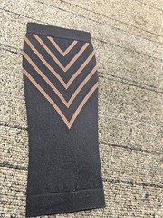 (1 PAIR) Copperjoint Copper Calf Compression Sleeves – Black LARGE