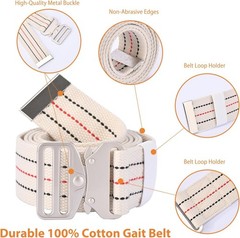 Alloy Buckle Gait Belt – 60-Inch Adjustable Support for Safe Transitions