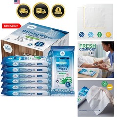 Hospital Wipes for Bathing, Waterless Rinse Free Bath Wipes for Adults, Micro…